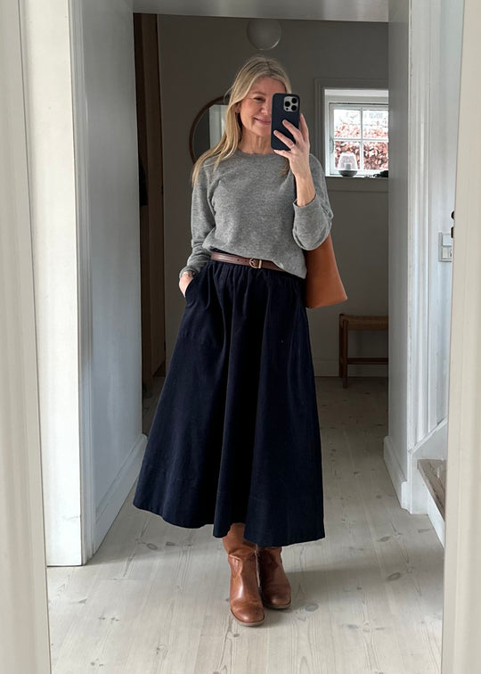 La Rouge Vilma Skirt Corduroy Navy