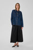 My Essential Wardrobe MWAnn 181 Boxy Shirt Dark Blue Un-Wash