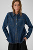 My Essential Wardrobe MWAnn 181 Boxy Shirt Dark Blue Un-Wash