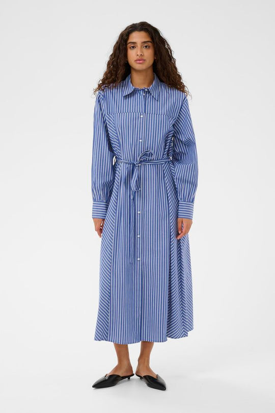 Soaked in Luxury SLCalken Shirt Dress LS Nouvean Navy Stripe