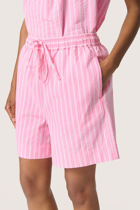 Soaked SLAnvitte Shorts Rosebloom with White Stripe