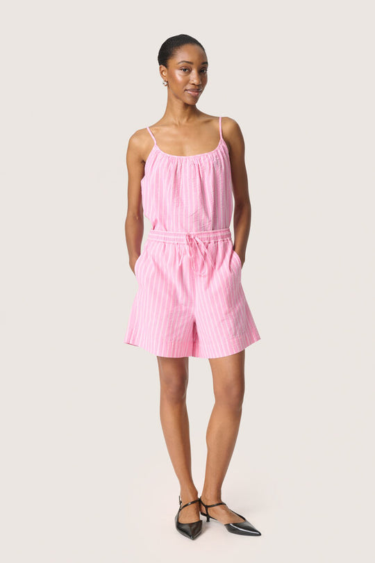 Soaked SLAnvitte Shorts Rosebloom with White Stripe