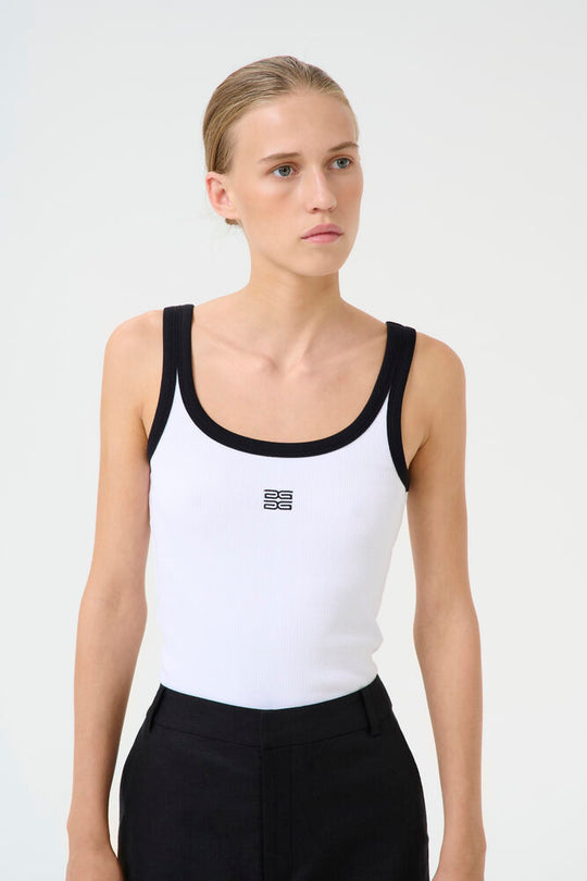 Gestuz GZdrew contrast logo top Bright White