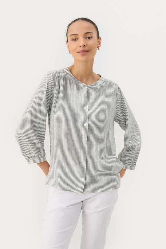 Part Two PersillesPW Shirt vetiver Stripe