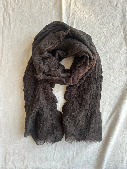 Livness uldtørklæde brun