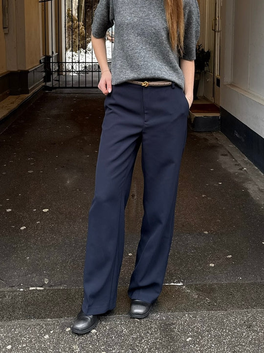 My Essential Wardrobe 29 The Tailored Pant dark blue