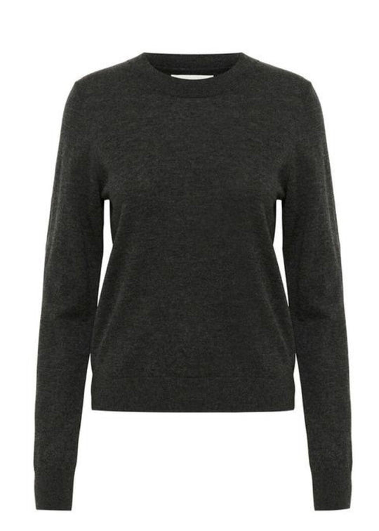 Part Two JaylynPW Pullover Dark Grey Melange (mørkegrå)