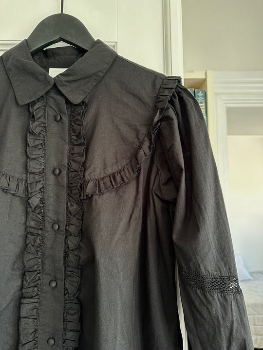 Project AJ117 Pil -Shirt -Baumwoll -Cambric Schwarz