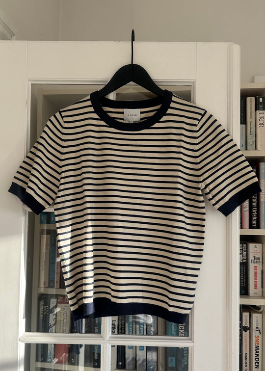 La Rouge Sailor Knit S/S Offwhite/navy stripe