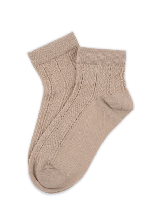 Sui Ava Sofie Ankle Socks Nude Beige