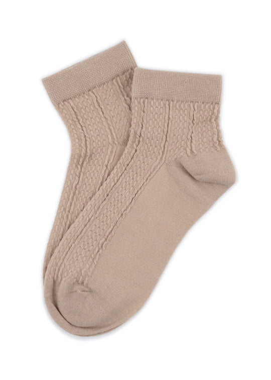 Sui Ava Sofie Ankle Socks Nude Beige