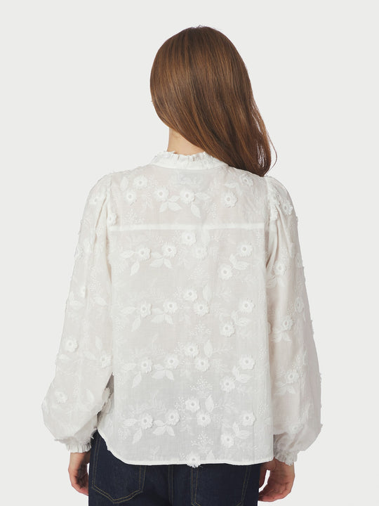 Neo Noir Oda Deco Emb Shirt White