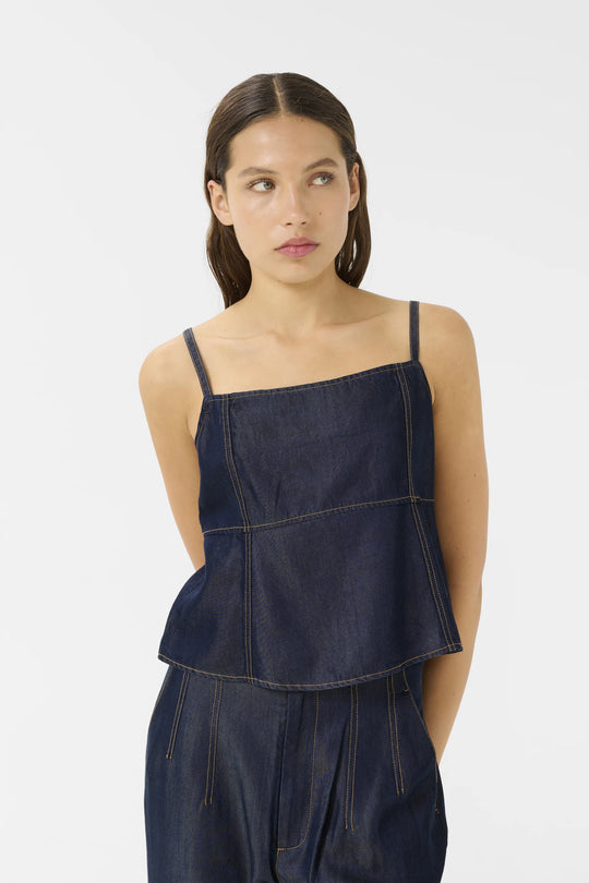 Gestuz GZnia singlet dark blue unwashed