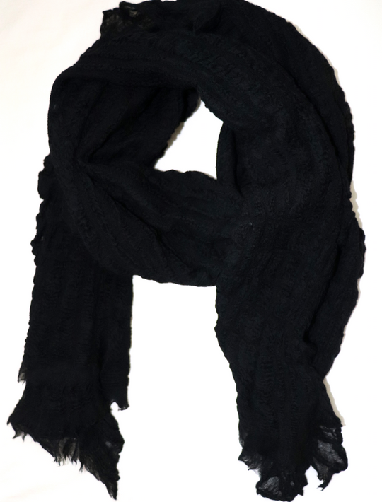 Livness uldtørklæde sort