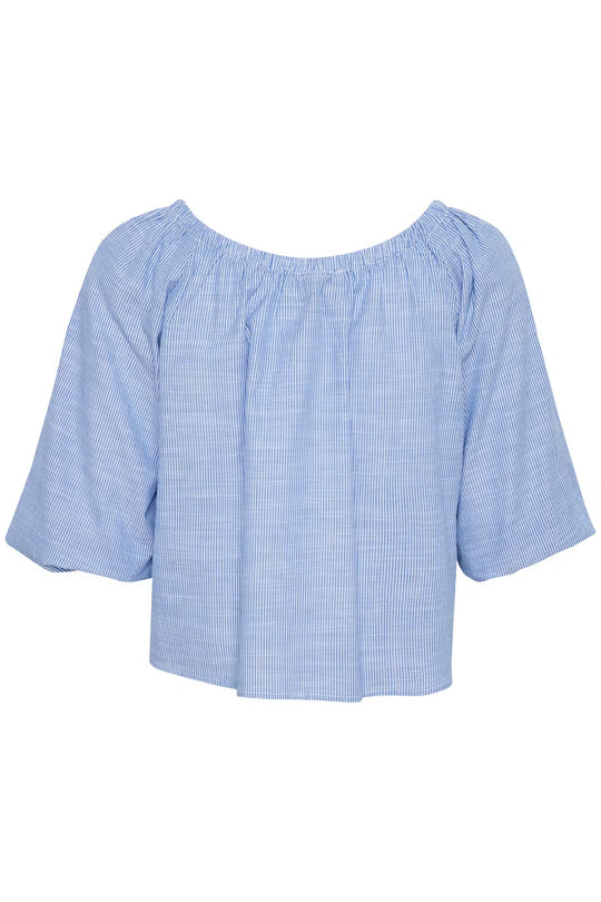 My Essential Wardrobe SkyeMW Blouse Delft Blue Striped