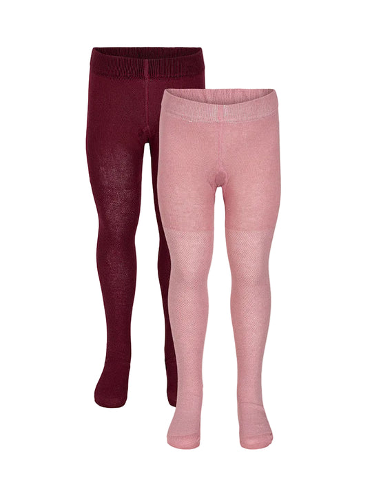 Minymo Stocking w. pattern (2-pack) Old Rose