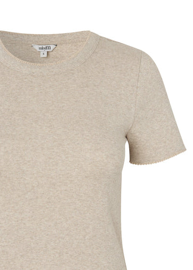 Mbym Otis Crochet-M t-shirt Pelican Melange