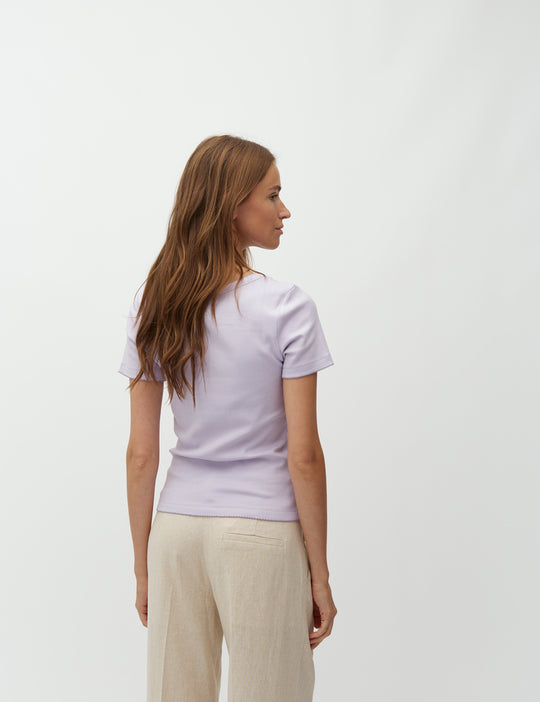 Mbym Otis Crochet-M t-shirt Orchid Petal