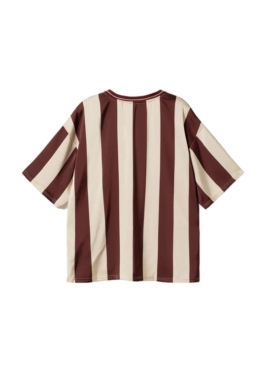 Noella Lucena Blouse Mahogany Ivory Stripe