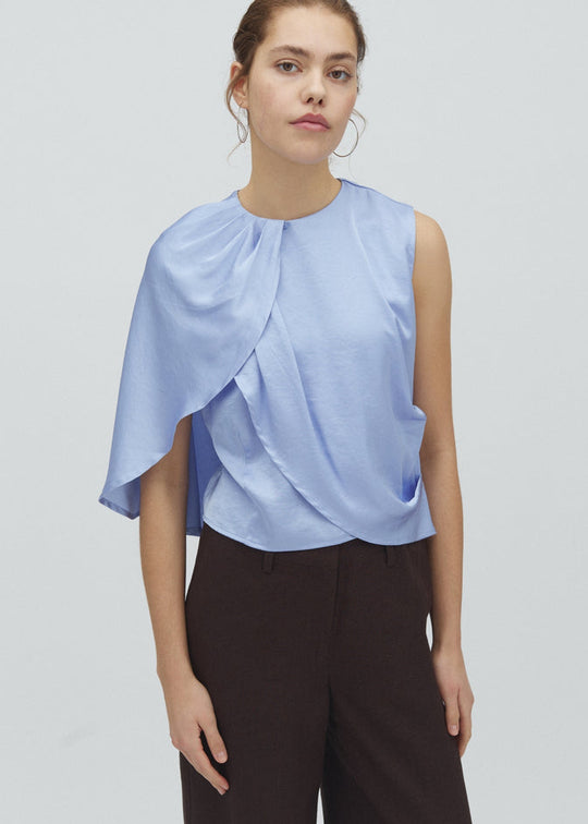 Mbym Aquilla-M bluse Serenity blue