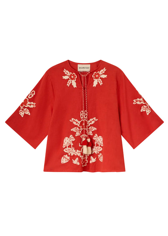 Helmstedt Dottie Blouse Red Strawberry
