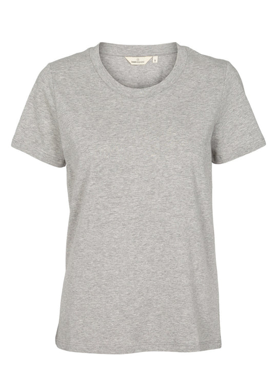 Basic Apparel Rebekka Tee Light Grey Melange