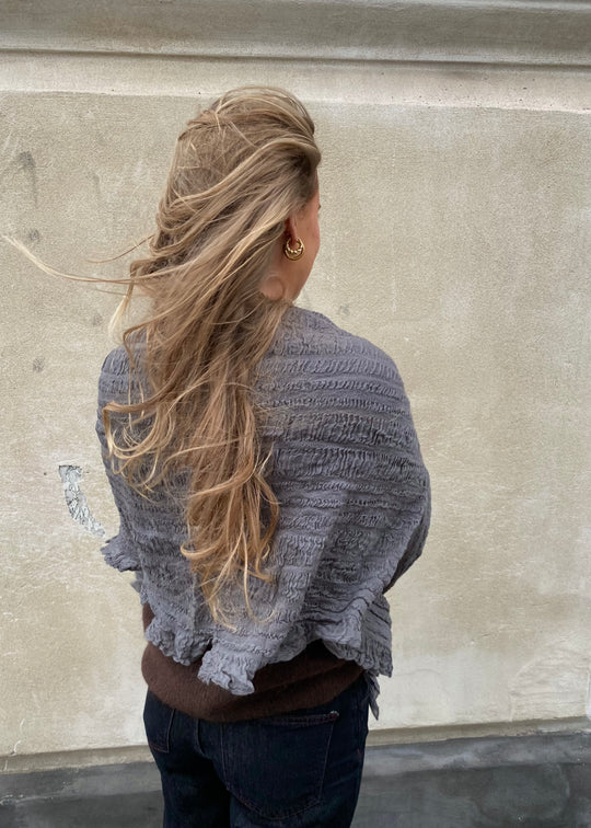 Livness uldtørklæde grå