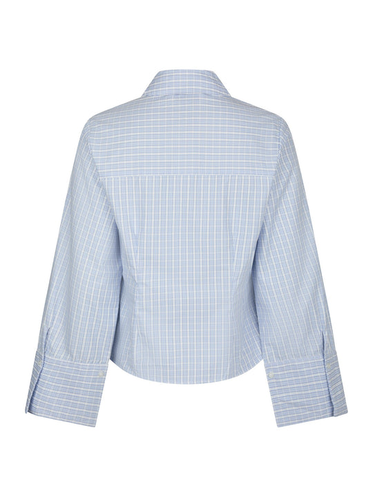 Neo Noir Rosa Light Check Shirt Light Blue
