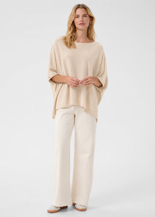 Part Two TilannaPW PO Poncho Natural Melange