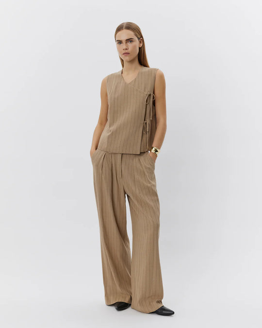 Sofie Schnoor Cailin vest light brown striped