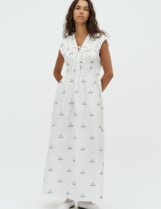 MbyM Taneil Long-M dress blue flower
