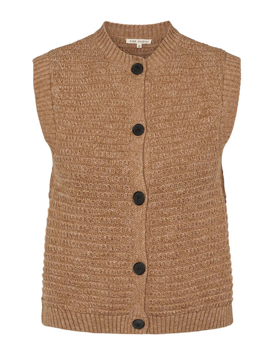 Esmé Studios ESSaga Knit Vest GOTS Incense Mélange