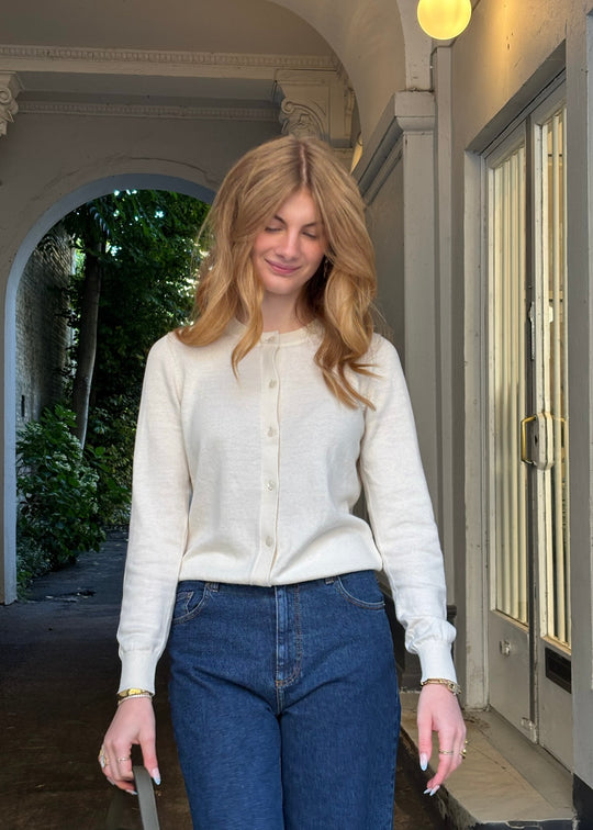 Part Two TanishaPW CA Cardigan Whitecap Gray