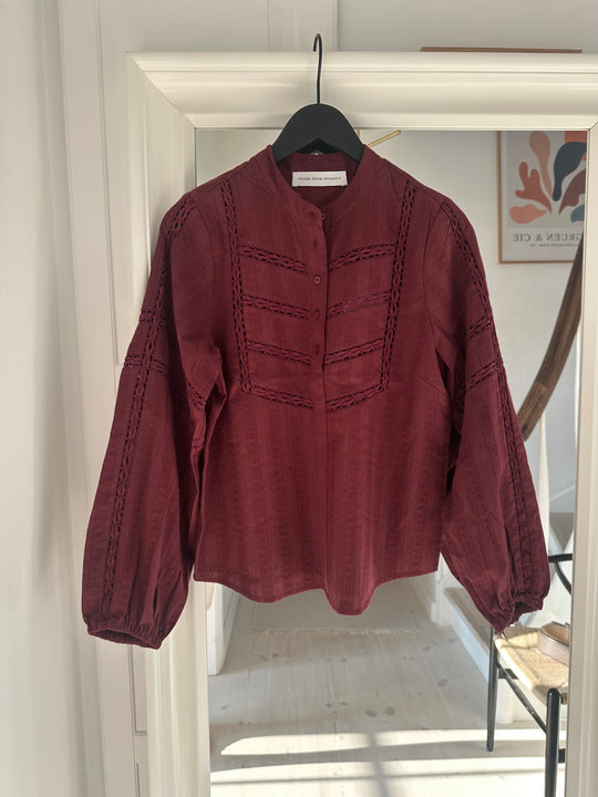 Pieszak Frida Lace Bluse Rasin Red