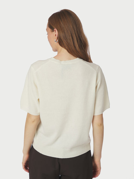 Neo Noir Missy Knit Tee Creme