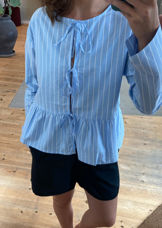 La rouge gaby skjorta randig blå/vit rand