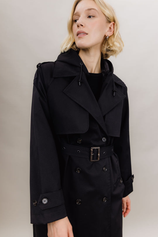 Urban Pioneers Fadoura Trench Coat Black