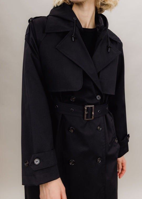 Urban Pioneers Fadoua Trench Coat Black