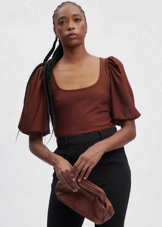 Gestuz RifaGZ balloon top Sorrel Horse Brown