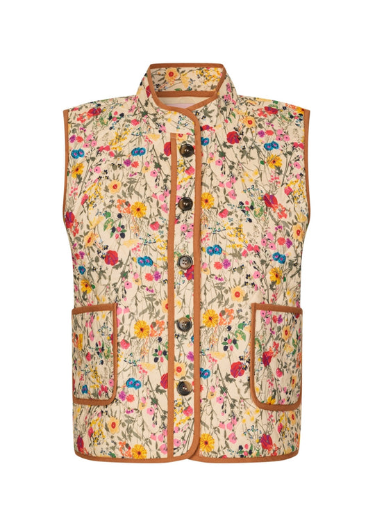 Lollys Laundry CairoLL Quilted Vest Flower Print