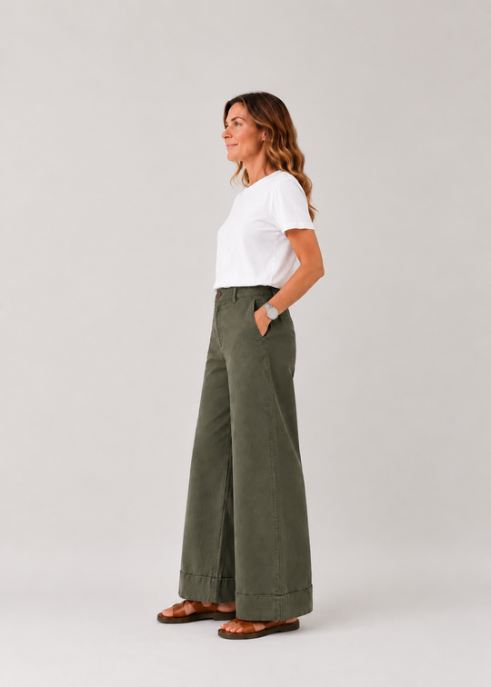 La Rouge Line Pants Hunter Green