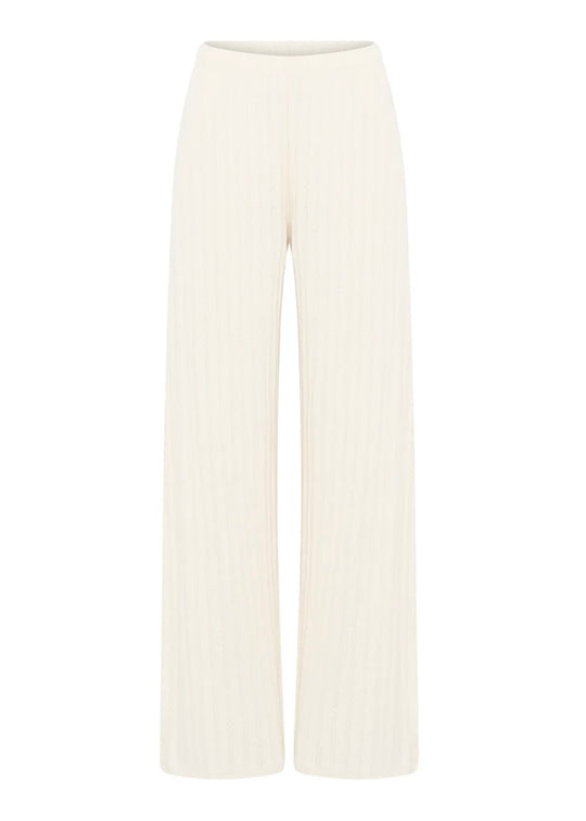 La Rouge Lene Pointelle set w. cardigan Off White