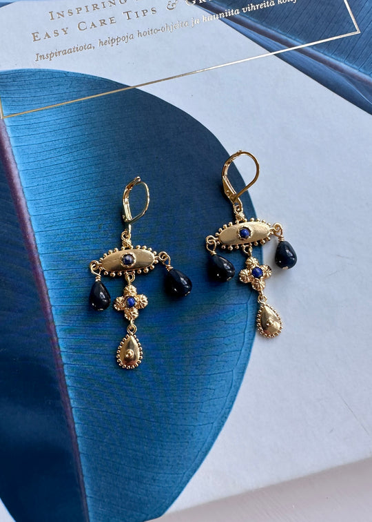 Plissé Copenhagen Delize mini earring petrol