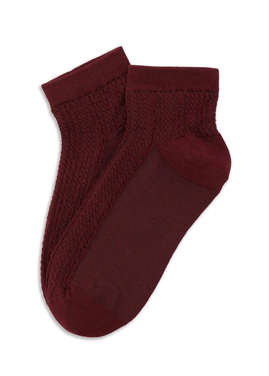 Sui Ava Sofie Ankle Socks Bordeaux