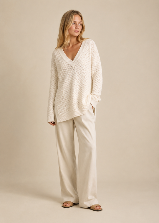Part Two FabiannePW Pullover Whitecap Gray