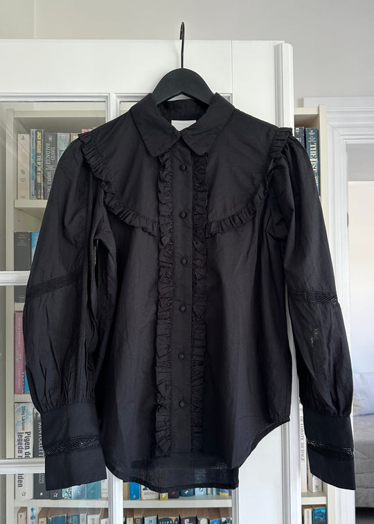 Project AJ117 Pil -Shirt -Baumwoll -Cambric Schwarz
