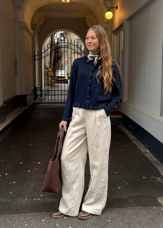 Karen by Simonsen kbNoabelle frill cardigan inkwell blue (navy)