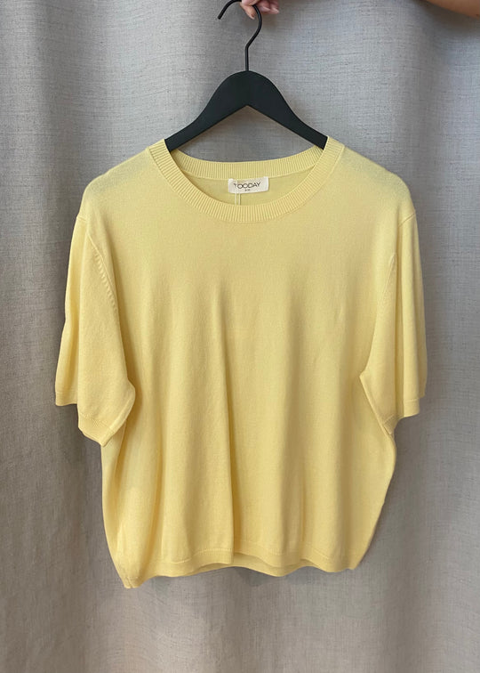 Tooday TDCenna SS Knit Pullover Yellow