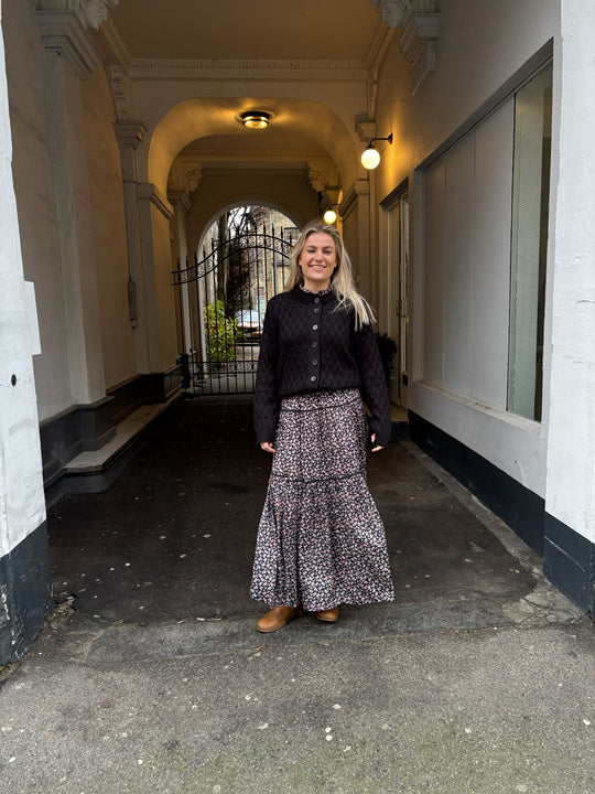 Part Two VesnaPW Cardigan Black with Lurex