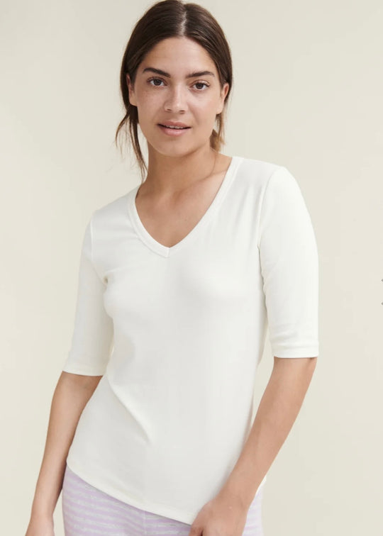 Basic Apparel Ludmilla SS Tee Gots Whisper White